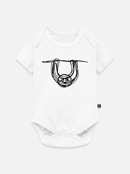 Faultier handgezeichnet - Baby Premium Kurzarmbody - Weiß