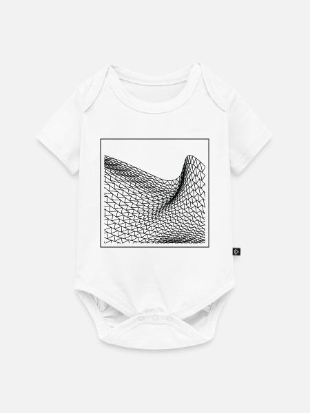 Geometrische Wellenlandschaft - Baby Premium Kurzarmbody - Weiß