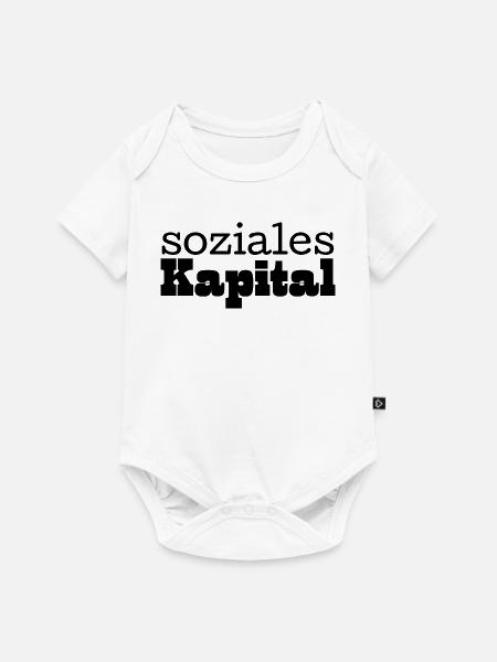 Soziales Kapital schwarz - Baby Premium Kurzarmbody - Weiß