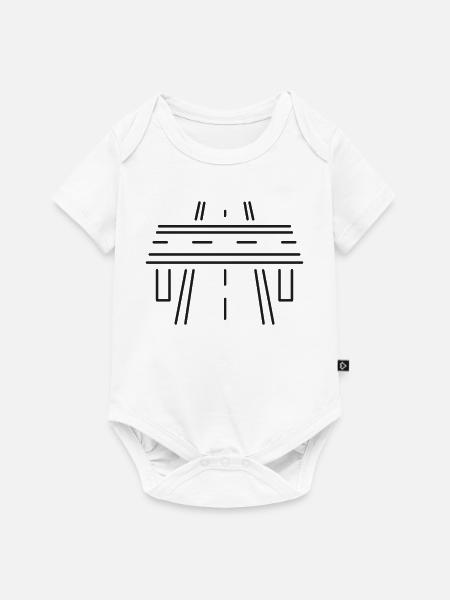 Autobahnstraßenlinien-Symbol - Baby Premium Kurzarmbody - Weiß
