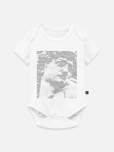 Michelangelo David ASCII-Kunst - Baby Premium Kurzarmbody - Weiß