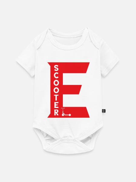 Scooter Letter E Design - Baby Premium Kurzarmbody - Weiß
