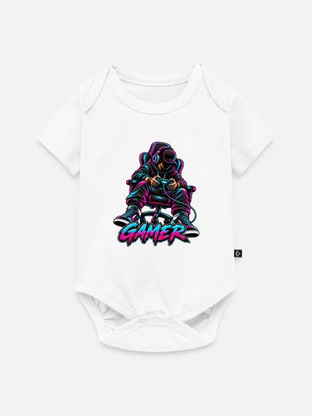 Gamer - Baby Premium Kurzarmbody - Weiß