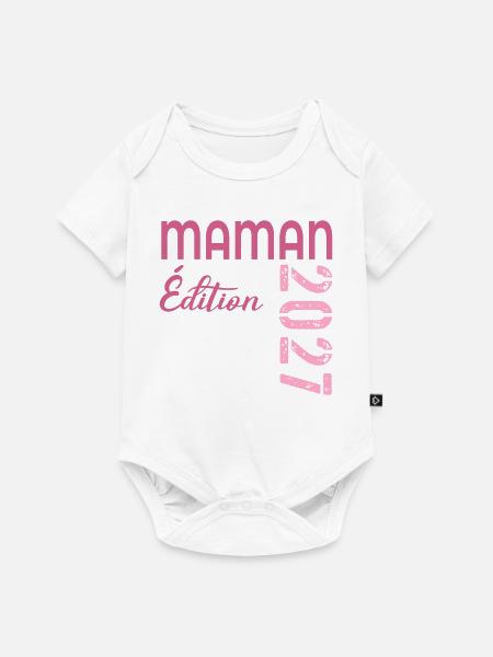 Baby Mom 2027, Frankreich - Baby Premium Kurzarmbody - Weiß