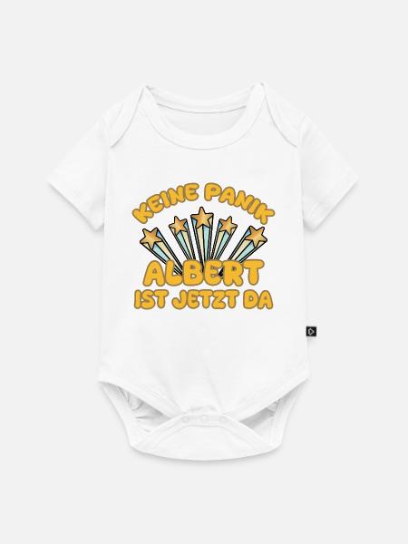 Albert - Baby Premium Kurzarmbody - Weiß