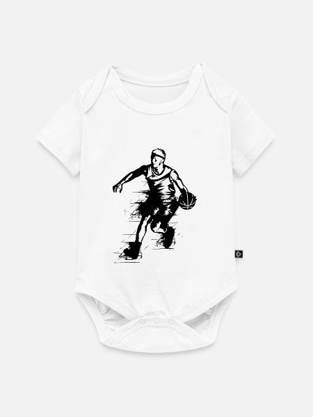 Basketballspieler Skizze - Baby Premium Kurzarmbody - Weiß
