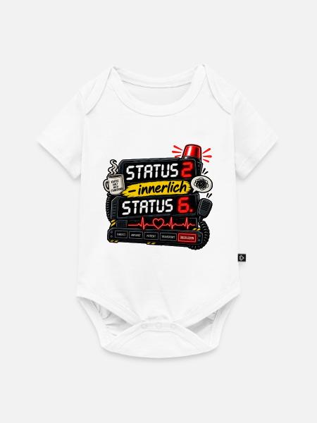 Neonstatus Innerlich Puls Kaffee - Baby Premium Kurzarmbody - Weiß