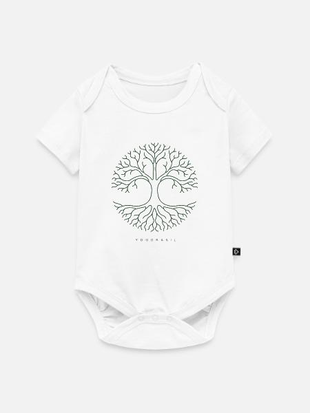 Yggdrasil Kreisweltbaum - Baby Premium Kurzarmbody - Weiß