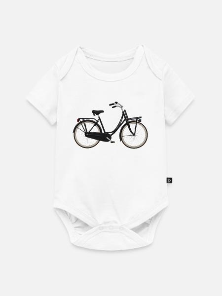 Hollandrad schwarz - Baby Premium Kurzarmbody - Weiß
