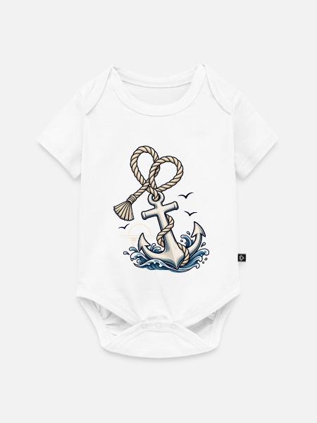 Bootsurlaub Nautik Design für Bootliebhaber - Baby Premium Kurzarmbody - Weiß