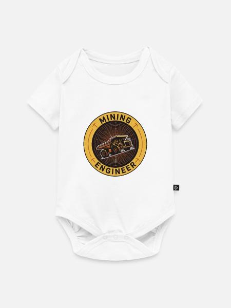 Bergbauingenieur-Schwerlastwagen-Abzeichen-Geschenk - Baby Premium Kurzarmbody - Weiß