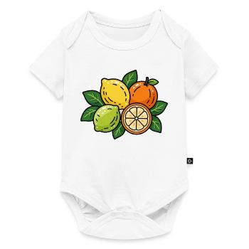 Citrus Cluster – Sunny Picnic Vibes - Baby Premium Kurzarmbody - Weiß - Vorne