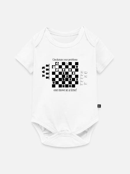 Schach-Design - Baby Premium Kurzarmbody - Weiß