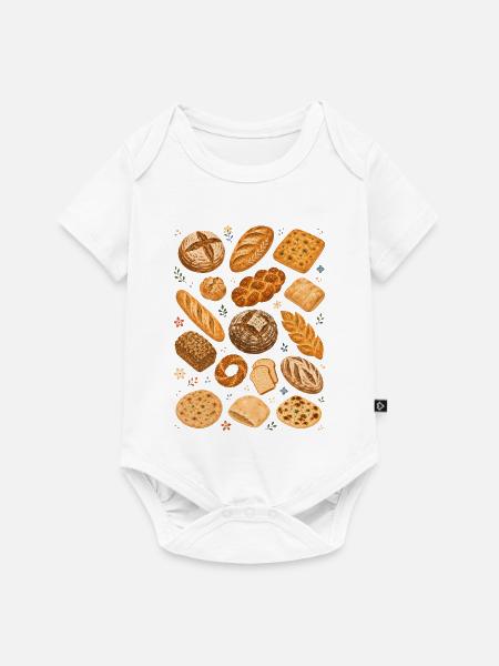 Brotvielfalt | Bäckerei & Sauerteig - Baby Premium Kurzarmbody - Weiß