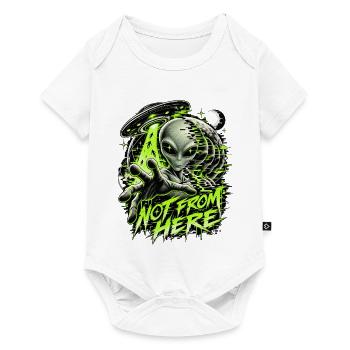 Nicht Von Hier Alien Neon - Baby Premium Kurzarmbody - Weiß - Vorne