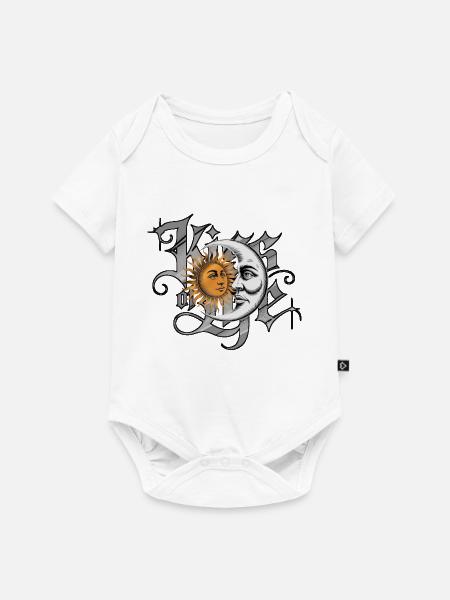 Sonne und Mond in der Gotik - Baby Premium Kurzarmbody - Weiß