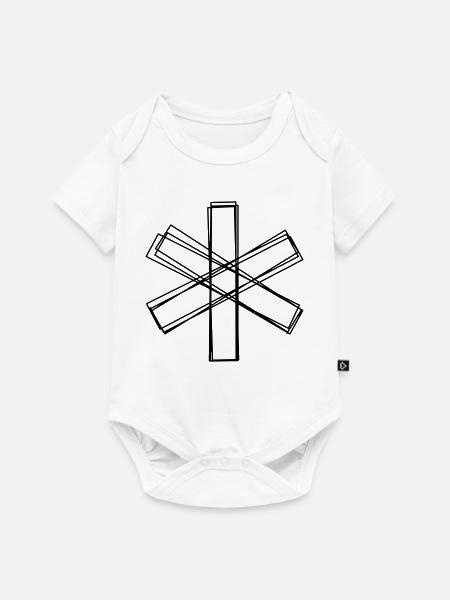 Sternchen handgezeichnet - Baby Premium Kurzarmbody - Weiß