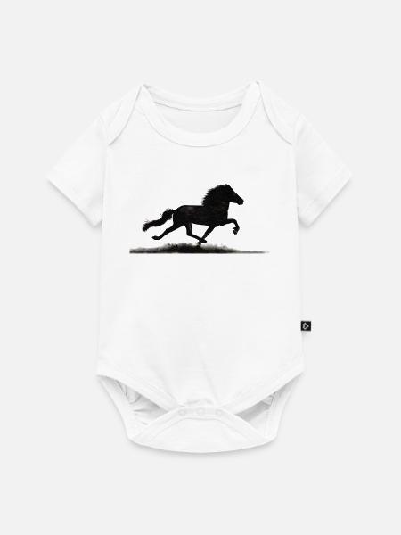 Islandpferd im Pass - Baby Premium Kurzarmbody - Weiß