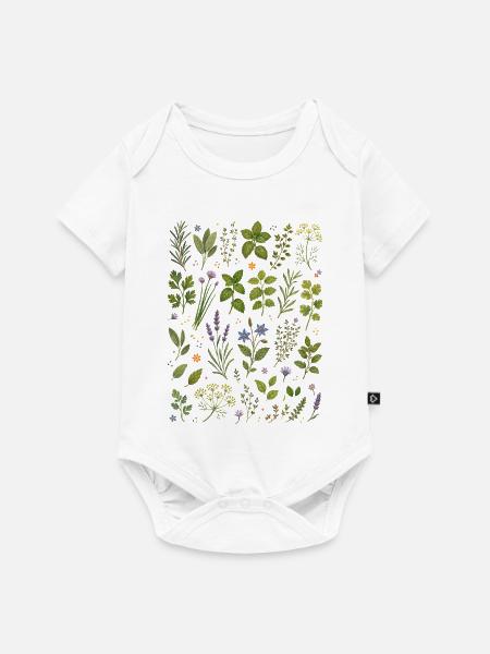Küchenkräuter | Kräuter & Garten - Baby Premium Kurzarmbody - Weiß