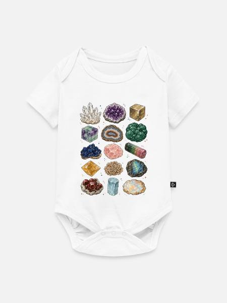 Mineralien | Kristalle & Geologie - Baby Premium Kurzarmbody - Weiß