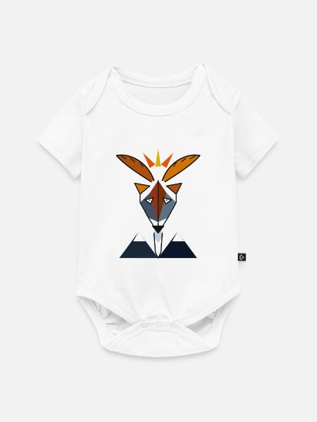 Hirsch - Baby Premium Kurzarmbody - Weiß