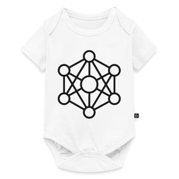 Neuronales Netzwerk-Verbindungssymbol - Baby Premium Kurzarmbody - Weiß - Vorne