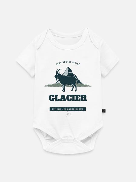 Glacier National Park Bergziege - Baby Premium Kurzarmbody - Weiß