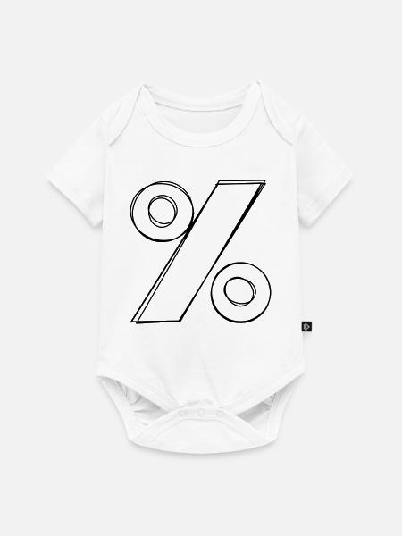 Prozentzeichen handgezeichnet - Baby Premium Kurzarmbody - Weiß