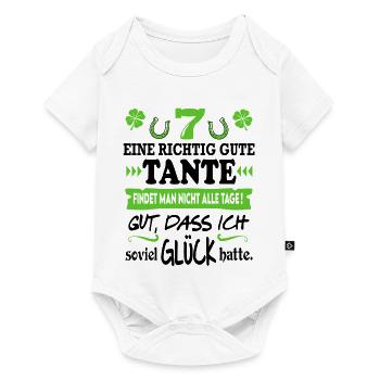Beste Tante Familie Glück Sprüche Family Lustig - Baby Premium Kurzarmbody - Weiß - Vorne
