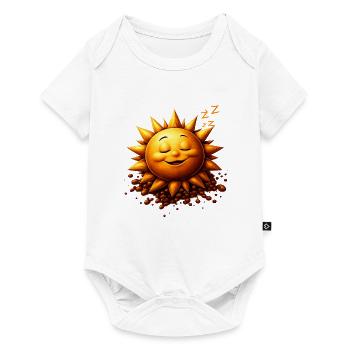 Schlafender Sonnenschein mit Bohnen - Baby Premium Kurzarmbody - Weiß - Vorne