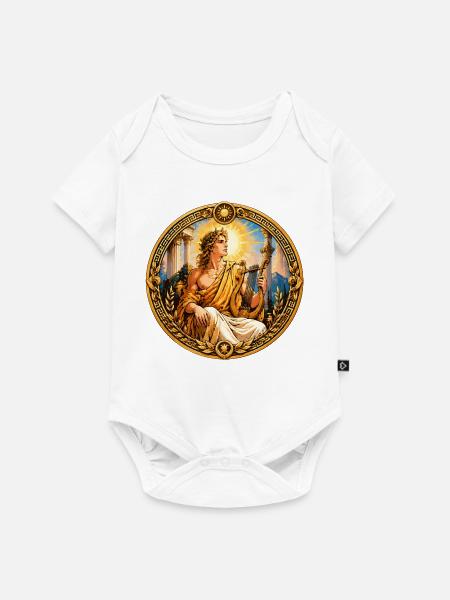 Goldene Sonnenharfe der Muse - Baby Premium Kurzarmbody - Weiß