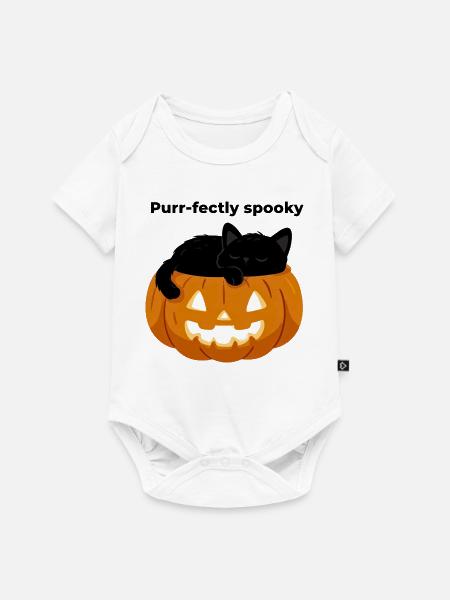 Purr-fect Kürbisnächte - Baby Premium Kurzarmbody - Weiß