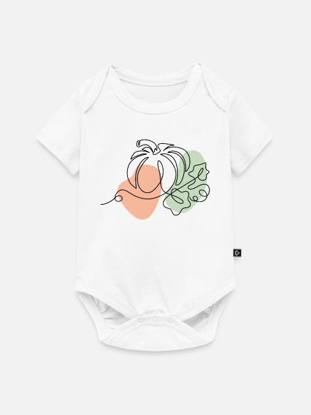 Abstrakte Linienformen mit Farbklecksen - Baby Premium Kurzarmbody - Weiß