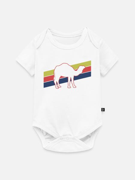 Kamel Silhouette Retro Style - Baby Premium Kurzarmbody - Weiß