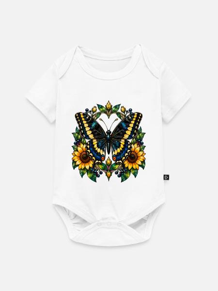 Schmetterlinge Schöner Schmetterling - Baby Premium Kurzarmbody - Weiß