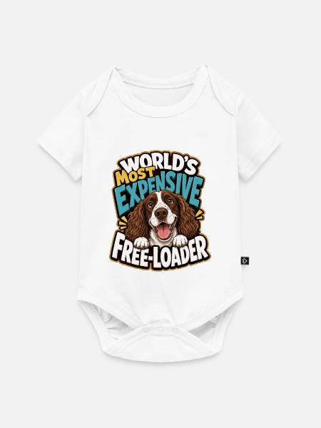Englischer Springer-Spaniel - Baby Premium Kurzarmbody - Weiß