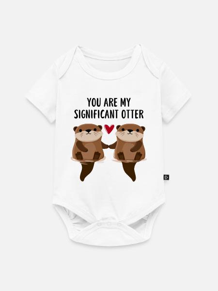 Otterliebe im Doppelpack - Baby Premium Kurzarmbody - Weiß