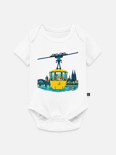 Kölner Seilbahn Retro - Baby Premium Kurzarmbody - Weiß