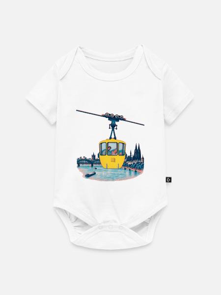 Kölner Seilbahn Risograph - Baby Premium Kurzarmbody - Weiß