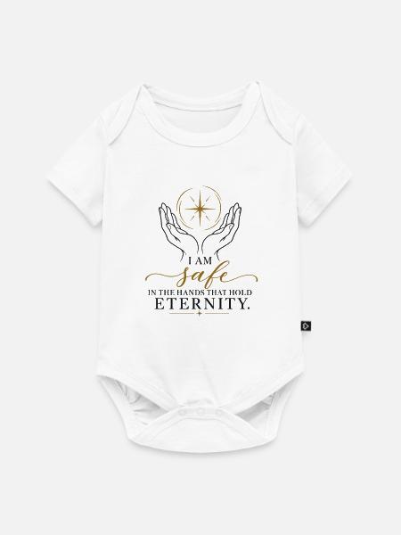 Sicher in Gottes Hand - Baby Premium Kurzarmbody - Weiß