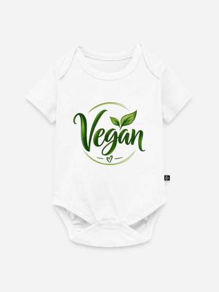 Vegan - Veganer - fleischfrei - fleischlos - Baby Premium Kurzarmbody - Weiß