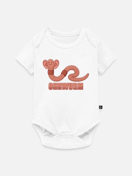 Ohrwurm  - Baby Premium Kurzarmbody - Weiß