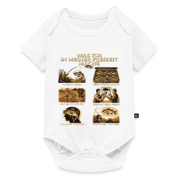 Was ich in meiner Freizeit mache - Baby Premium Kurzarmbody - Weiß - Vorne