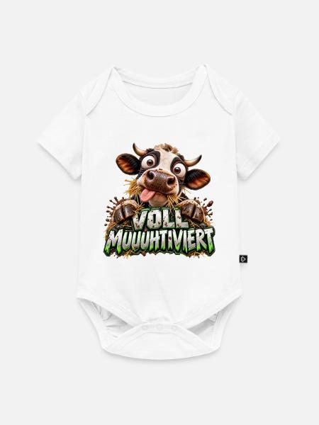 Voll Muuhhtviert Kuh Cartoon - Baby Premium Kurzarmbody - Weiß