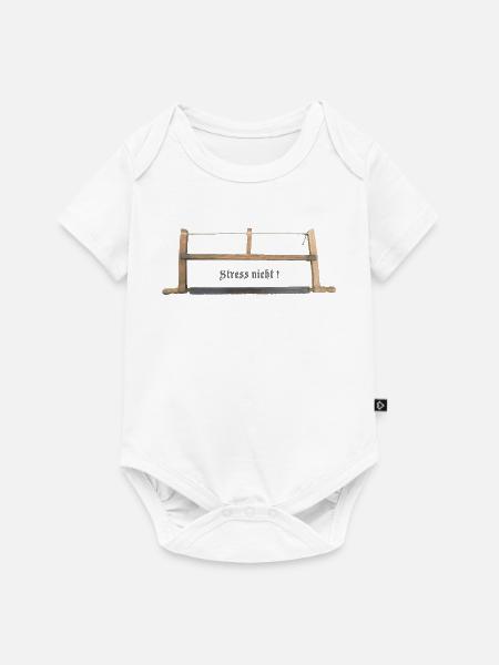 Tischlersäge Stress nicht! - Baby Premium Kurzarmbody - Weiß