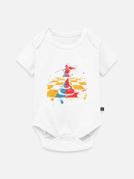 Schachfigur - Baby Premium Kurzarmbody - Weiß