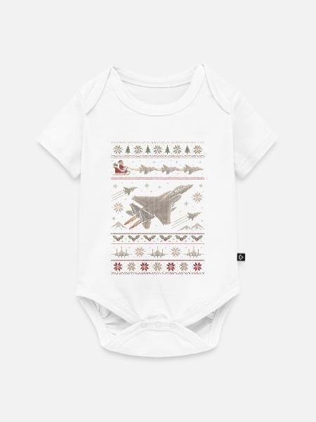 F15 Eagle Weihnachtspullover - Baby Premium Kurzarmbody - Weiß