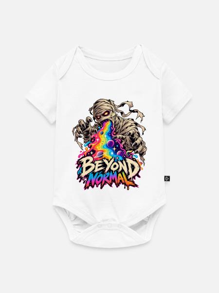 Beyond Normal: Mumie im Regenbogenrausch - Baby Premium Kurzarmbody - Weiß