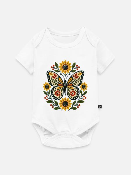 Schmetterlinge Schöner Schmetterling - Baby Premium Kurzarmbody - Weiß