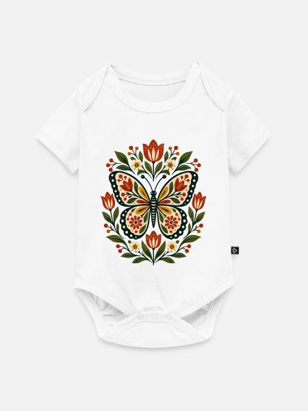 Schmetterlinge Schöner Schmetterling - Baby Premium Kurzarmbody - Weiß